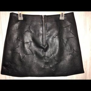 Mini Leather Star Skirt